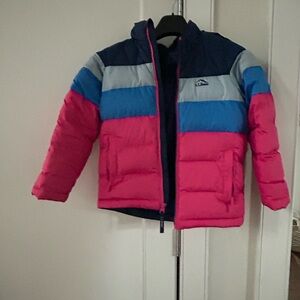 LL Bean Colorful Puffer Jacket-Girls 6x/7